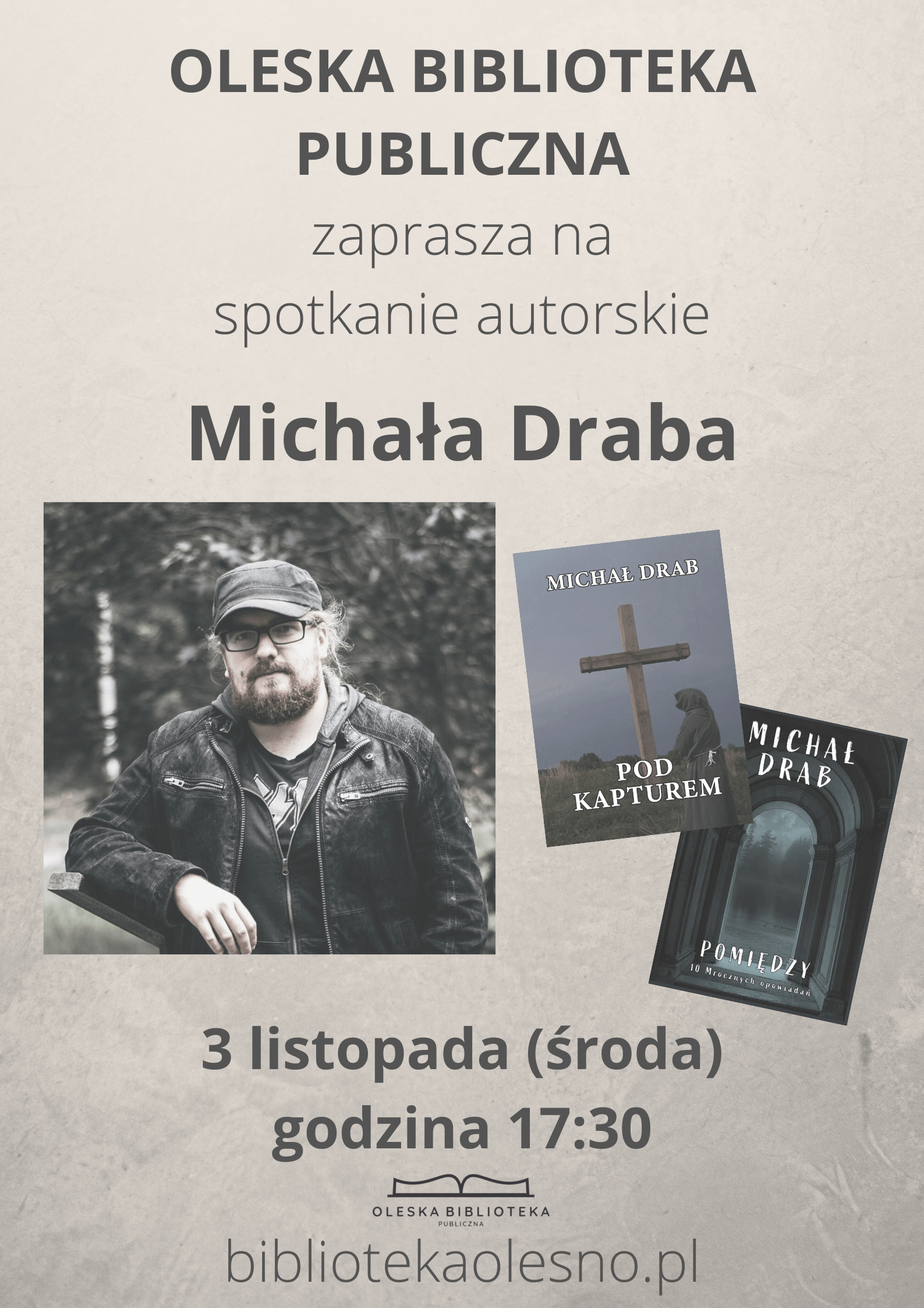 Michał Drab - spotkanie autorskie, 3 XI 2021