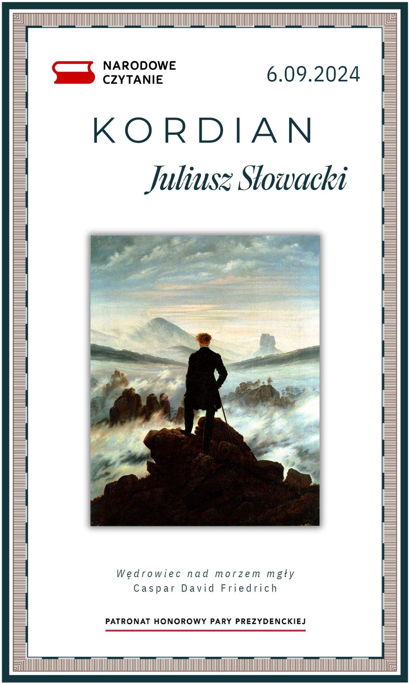 Wędrowiec nad morzem mgły ( Der Wanderer über dem Nebelmeer) - obraz autorstwa Caspara Davida Friedricha